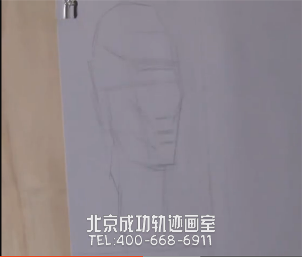 素描石膏像初學步驟圖